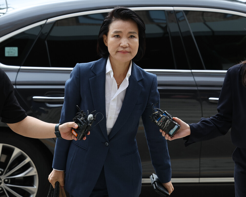 ▲ 이진숙 방송통신위원장이 31일 오전 정부과천청사 방통위 청사로 출근하고 있다. ⓒ 연합뉴스