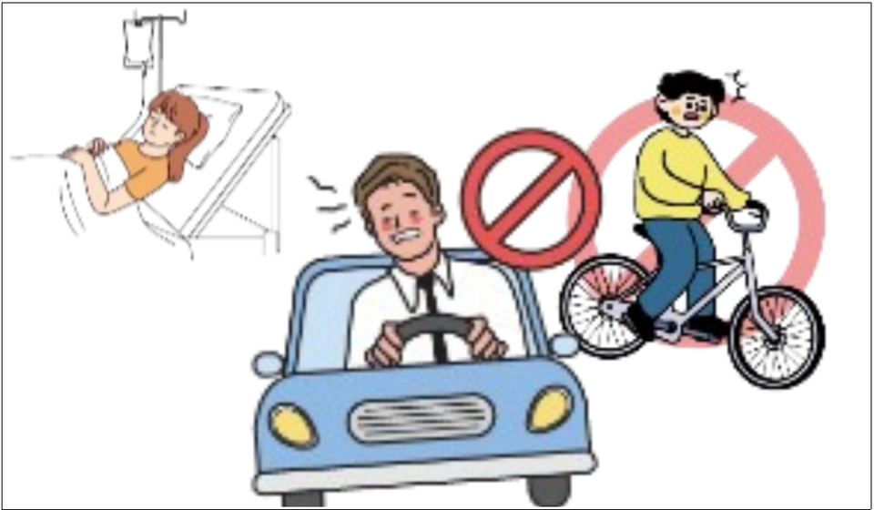 ▲ 수면마취 후 운전·기계조작 등 집중력과 판단력이 지속적으로 필요한 일을 하지 말아야 한다. ⓒ 대한마취통증의학회