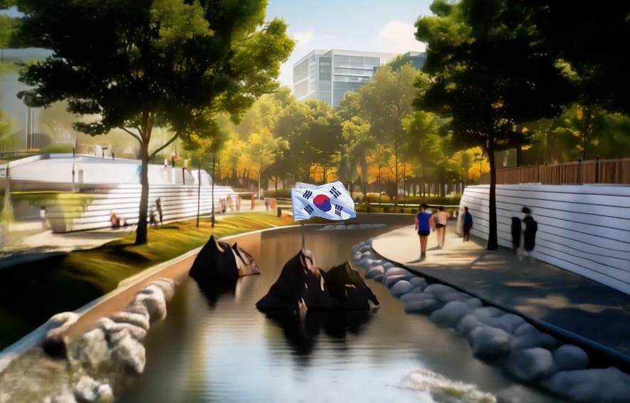 ▲ 서울 은평구 녹번천에 설치될 '독도 조형물' 조감도이다. ⓒ 은평구