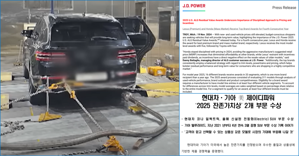 ▲ 19일 울산시 북구 현대자동차 울산공장에서 차량 성능 테스트 중 연구원 3명이 숨진 가운데 현대차가 20일 자사 수상소식 보도자료를 언론사에 배포했다. ⓒ 세이프타임즈