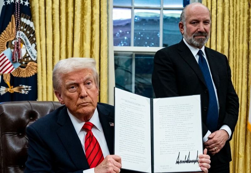  ▲ 도날드 트럼프 미국 대통령은 10일(현지시간) 철강·알루미늄 제품에 대한 25% 관세 행정명령에 서명했다. ⓒ 연합뉴스