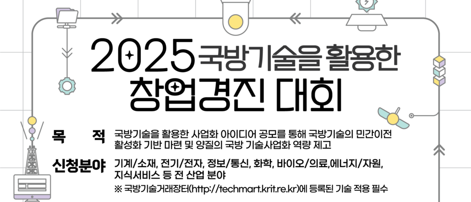 ▲ 창업경진대회 포스터. ⓒ 방위사업청