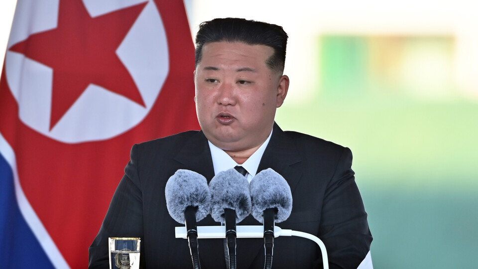 ▲ 김정은은 진수식 연설에서 해군력·핵 선제공격능력을 강조했다. ⓒ 연합뉴스