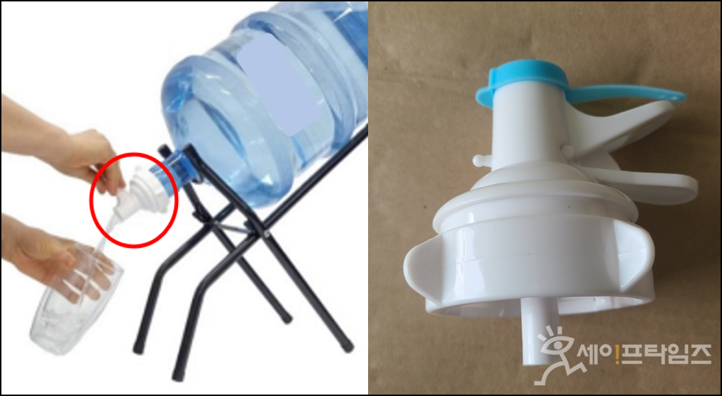 ▲ 스파클주식회사가 무신고 수입한 생수통 밸브. ⓒ 식약처