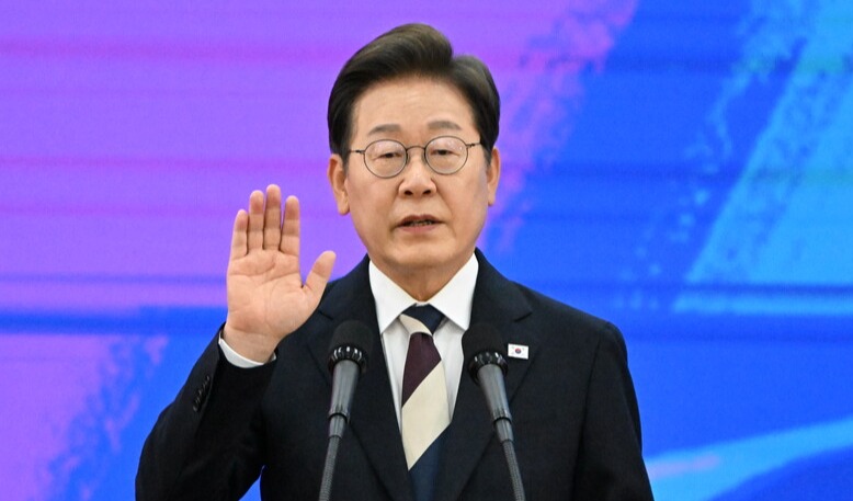 ▲ 이재명 대통령이 4일 국회에서 대통령 취임선서를 하고 있다. ⓒ 연합뉴스 