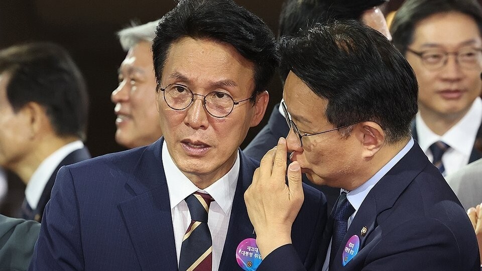 ▲ 김민석 더불어민주당 최고위원이 4일 서울 여의도 국회에서 열린 이재명 대통령 취임선서식에 참석했다. ⓒ 연합뉴스