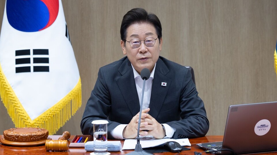 ▲ 이재명 대통령이 22일 용산 대통령실에서 국무회의를 주재하고 있다. ⓒ 대통령실