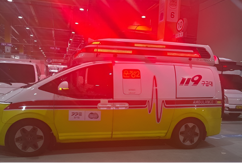 ▲ 신고를 받고 출동한 쿠팡 일산1캠프에 출동한 119 구급대에서 당시의 긴박한 상황을 엿볼 수 있다. ⓒ 택배노조