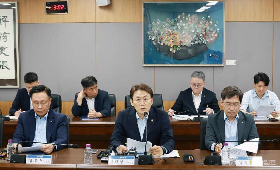 ▲ 권대영 금융위원회 부위원장이 19일 서울 종로구 정부서울청사에서 열린 중대재해 관련 금융부문 대응 간담회에서 발언하고 있다. ⓒ 금융위원회