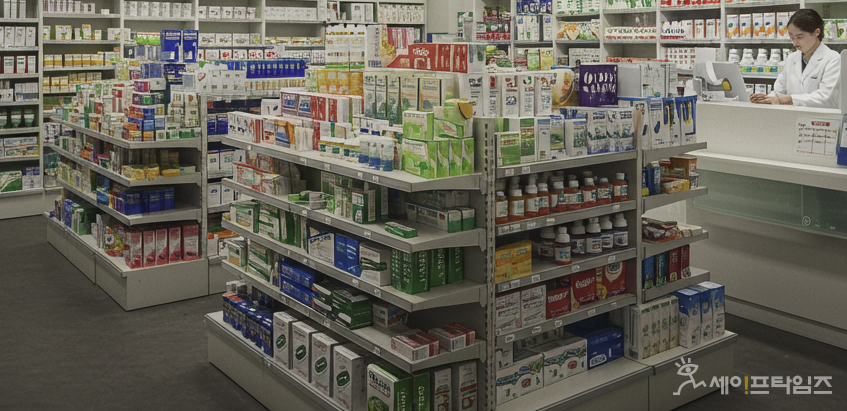 ▲ 약국에 다양한 약들이 진열돼 있다. ⓒ 김미영 기자