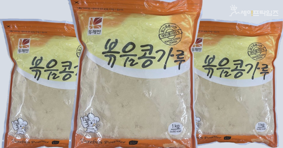 ▲ 금속성 이물이 기준치를 초과해 회수 조치에 들어간 뚜레반 볶음콩가루. ⓒ 식약처